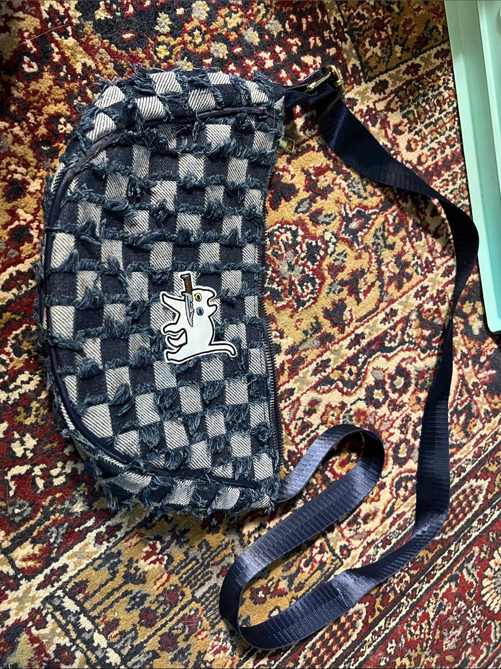 Temu denim small bag